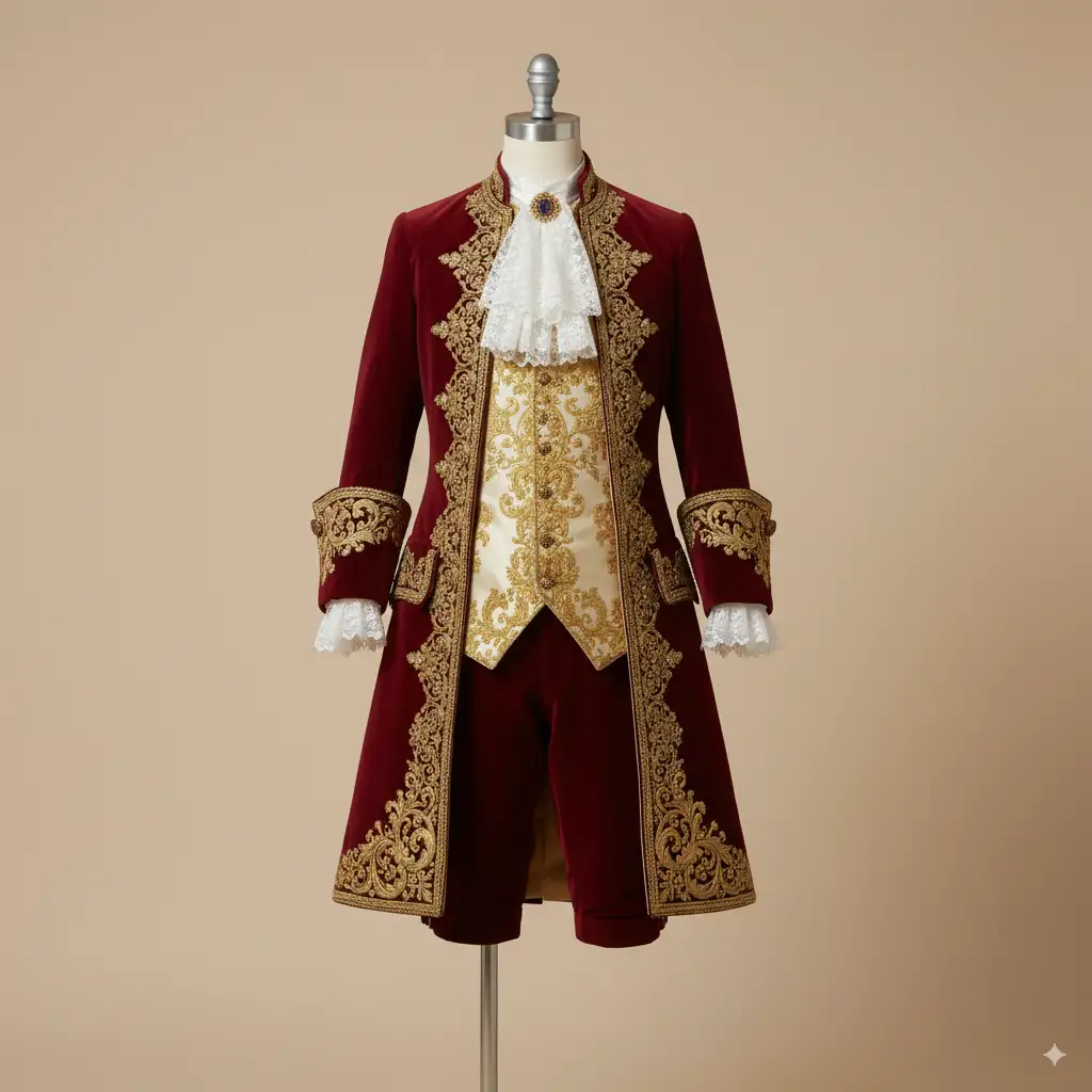 Costume d'époque en broderie